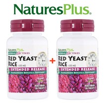 (1+1) 네이처스플러스 Red Yeast Rice 홍국 쌀 모나스쿠스 퍼퍼루스 600mg 30 베지 타블렛 2팩