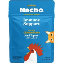고양이영양제 Nacho Immunity Support에서 제작한 뼈 국물이 포함된 케이지 프리 치킨 퓨레 밀 토퍼36개