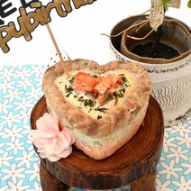 [내새끼맘마 강아지 고양이 수제간식] 생일 케이크 연어&오리안심 (모양 선택), 구겔호프