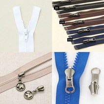 소잉데일리]100cm 지퍼&슬라이더, 5.메탈스타일3호앤틱실버/블랙