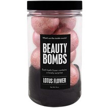 DA BOMB Beauty 배쓰밤 병 473.2ml16온스 미니 8개 수세미 포함 USA 미국, Lotus Flower_1 Count (Pack of