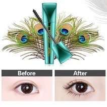 GECOMO 마스카라 속눈썹 4D 방수 섬유 리퀴드 두꺼운 오래 지속되는 얼룩 방지 360도 나선형 브러시 포함 블랙 세트 798522