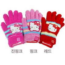 PGM*^몰헬로키티 삼색배스트라이프날개사장갑 아동 어린이겨울 니트 예쁜 캐릭터 유아^^췤pgm