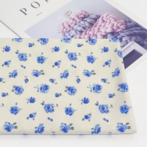 20수옥스포드원단 블루꽃