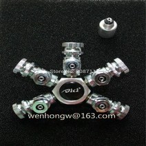 6 콘센트 이중 출력 수족관 CO2 레귤레이터 2 웨이 3 4 5 스플리터, 5 way