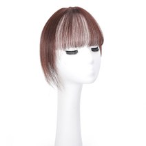 MOMOWIG 3D 입체커버 불파트 여자 정수리가발 탑피스 100%인모가발 볼륨커버 탑커버 손뜨개질 자연가발 레이어 베이직 전체가발 티안나는 3D 입체커버 가르마형 인모 BFP-D, 레드브라운