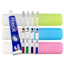 *나만의 각인 치약칫솔세트* 휴대용&여행용 페리오치약 클리오칫솔 양치컵케이스 1인 SET, 인쇄 X