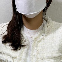 [KT알파쇼핑]투톤 비즈 마스크스트랩 마스크줄 마스크끈, 레드_W7559FE