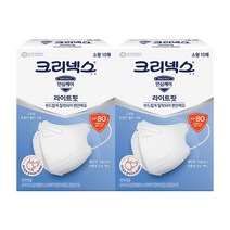 (소형)크리넥스 라이트핏 KF80 화이트 10매 20매 30매, 두박스(20매)