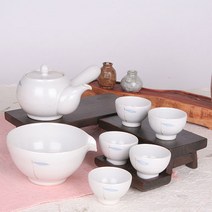 고백자 잎새 5인다기세트