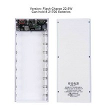 파워뱅크 자작배터리 캠핑용배터리 21700 보조베터리 빠른 충전 3.0 이동식 8 섹션 5V 9V 12V 리튬 배터리, 08 Package H