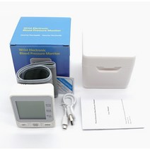음성 USB 자동 혈압계 디지털 손목 혈압 모니터 Tensiometro 맥박 심장 모니터, 08 EU plug box, 08 EU plug box