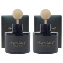 아마레센트 블랙 차량용 디퓨저 120ml 1+1, 편백피톤치드