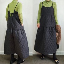 908 패딩 뷔스티에 원피스/ 3온스 퀼팅 누빔원피스/ 55-88 / 국내제작
