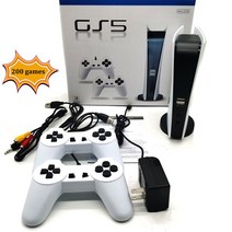 게임패드 패밀리게임기 US/EU GS5 콘솔 8 비트 유선 컨트롤러 플레이어 200 클래식 레트로 AV 출력 스마스, 한개옵션1, 01 US PLUG