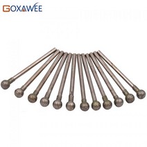 드러멜 드레멜 다용도조각기 GOXAWEE-dremel 로타리 공구용 라운드 다이아몬드 그라인딩 휠 burs dremel 공구 액세서리 조각 에칭용 10 개, 은, 5.0mm head dia