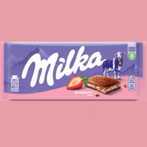 밀카 100g x 6개 초콜릿 스트로베리, 밀카 초콜릿 스트로베리 100g x 6개