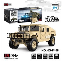 Hengguan HG P408 PRO P415A 험머 험비 오프로드 1:10 4X4 스케일 RC, 국방위장생