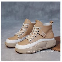 정품 퉁굽 하이탑스니커즈 리얼 소가죽 키높이 스니커즈