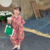 아짱 키즈여아 여름신상 루시플라워점프슈트
