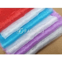 패브릭제이 대폭 펜시 무지 주름 노방 오간자 원단 6종 FJ-127, 화이트