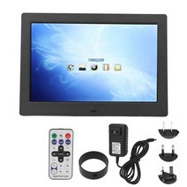 디지털액자 전자액자 전자앨범 100 ‑ 240V 10in LCD 디지털 사진 프레임 IPS 풀보기 화면 HD 1280x800 USB, 03 영국 플러그