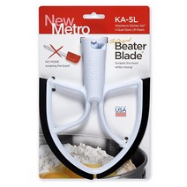 Metro Design KA 5LBK 플라스틱 비터 블레이드 대부분의 키친에이드 5쿼트 볼 리프트 믹서와 함께 작동 블랙, works w/ most KitchenAid 5 Qt
