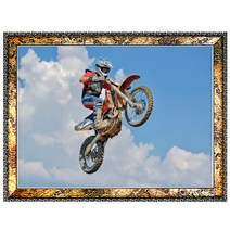 B417-4/오토바이묘기사진액자 A3 벽걸이액자 포토액자 오토바이크사진 벽장식 풍경화 풍경사진 풍경화그림, 오토바이묘기사진액자