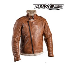 맥슬러 ARC MUSTANG JACKET - Brown / 아크 무스탕 자켓 / 오토바이 겨울자켓, XL