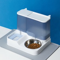 페키움 강아지 고양이 반자동 급식기 급수기 매트증정, 블루+실리콘 매트증정, 1개