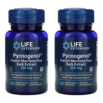 라이프익스텐션 피크노제놀 100mg 베지테리안 캡슐, 60개입, 2개