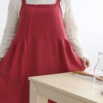 애견미용 멜빵 심플 원피스앞치마 교사 신혼부부 김밥집 플라워클래스 빵가게 선생님, 블랙