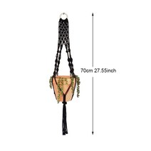 꽃 식물 화분 B M 공장 홀더 손으로 짠 코 튼 냄비 옷 이 실내 에 니 분재 홈 127EA5, 07 Black 70cm