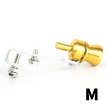 자동차 터보 휘슬 범용 알루미늄 사운드 머플러 배기 파이프 블로우 오프 밸브 시뮬레이터 SMLXL, Gold M