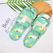 BOFO 이중바닥 더블쿠션 퀼트 거실 슬리퍼 실내화 이중바닥, 더블-28 민트앵무, 1개