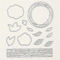 압인기 압인 저항 할 수없는 꽃 번들 클리어 스탬프 및 금속 절단 다이 세트 DIY 공예 만들기 인사말 카드, 04 DIES