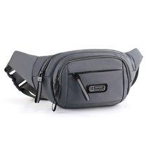 AZMON 프리미엄 멀티포켓 미니힙색 스포츠 웨이스트백 2.5L, 그레이, 360 x 140 x 100mm