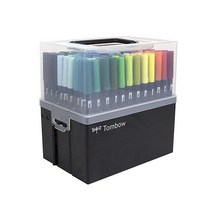 톰보 Tombow 듀얼 브러시 펜 아트 마커 96개 세트, 108-Piece Set