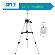 레이저 레벨기 수평기 수직기 측량기 사선 1.2M/1.5M 삼각대 레이저 레벨 높이 조절 알루미늄 5/8 