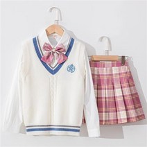 FANSYLI 2022 가을 여아 스쿨룩 JK 세트 스커트 7G