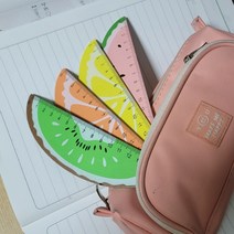 레몬 모양 15cm 팬시자 나무자