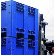 지게차운반상자 플라스틱파렛트 대형운반박스 고하중, 1200x1000x760mm(블루) 그리드