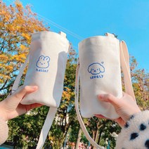 드링크백 캔버스 커피홀더 미니에코백 텀블러가방 580683EA, 1에코드링크백-강아지