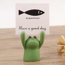 피로연 돌잔치 테이블 좌석표 Kawaii 동물 사진 홀더 테이블 번호 이름 카드 장소 엽서 스탠드 랙 장식품 사무실 장식 웨딩, 1 개, 04 Frog