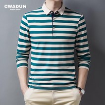 Cwadun 남자 긴팔 티셔츠 캐주얼 가을