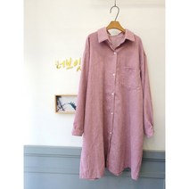 뒷셔링 골덴 루즈핏 코듀로이 롱남방 오버핏 셔츠원피스