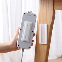 슬라이드 부착식 멀티탭 홀더 벽 고정 거치대 정리 3개 세트, 상세 참조, 상세 참조