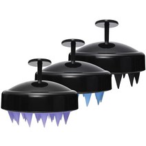 3 Pack Hair Scalp Massager Shampoo Brush With Soft Silicone Bristles For Dandruff Removal & Hair Gro