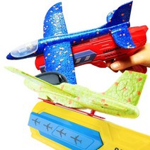 싱글 더블 스티로폼 비행기 총 세트, LED더블