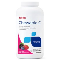 GNC 츄어블 비타민 C 100mg 360정 (츄어블 타블렛) GNC Chewable Vitamin C 100mg 360Ctabs, 1개